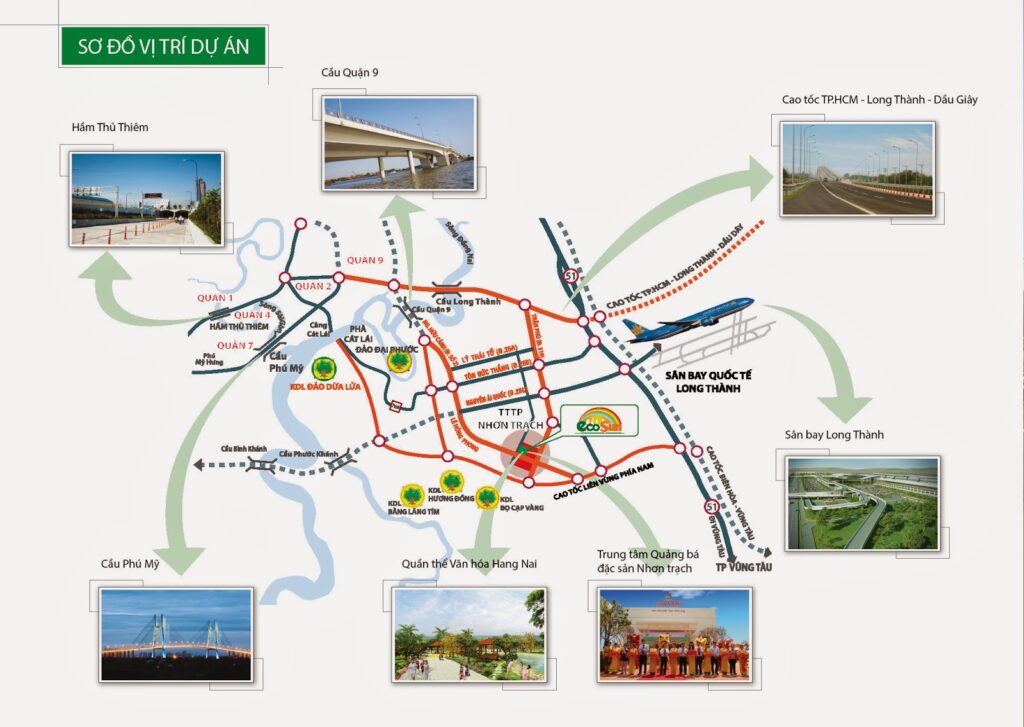 Mặt bằng tiện ích Ecoson Nhơn Trạch